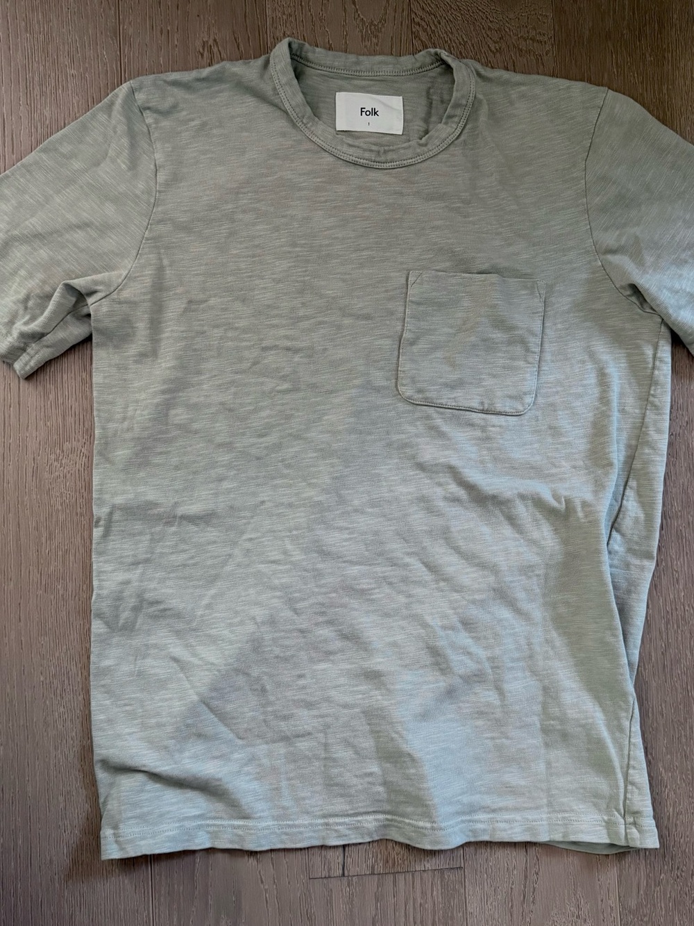 Folk Pocket T-Shirt – Size 1 Sage Green